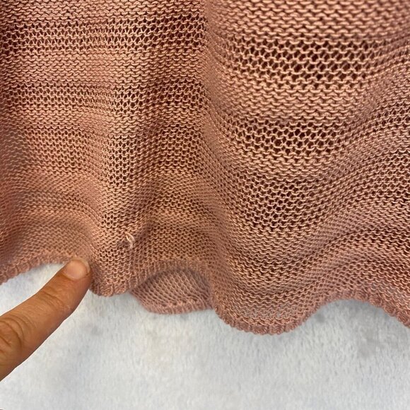 Andree by Unit Pink Oversized Sweater Size 1X Beach Dolman Sleeve Romantic Flowy - Picture 16 of 16